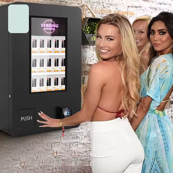 NicoVend machine in a trendy bar with customers